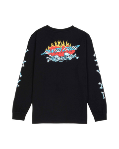 The Santa Cruz Boys Boys Salba Voodoo Long Sleeve T-Shirt in Black