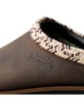 Womens Original Leather Clog in Brown