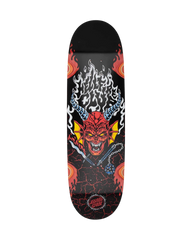 Stranger Things Hellfire Club Flames 9" Skateboard Deck in Black & Red