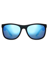 Rockford Sunglasses in Matte Black & Icy Blue Oil