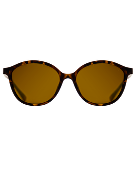 The Sinner Sunglasses Mono Sunglasses in Cry Yellow Tort & Brown Gold Mirror
