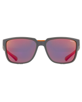 The Sinner Sunglasses Knoll Polarised Sunglasses in Matte Dark Grey & Orange Red Oil