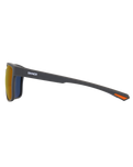 The Sinner Sunglasses Knoll Polarised Sunglasses in Matte Dark Grey & Orange Red Oil