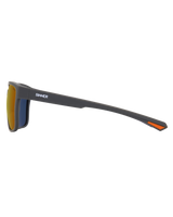 The Sinner Sunglasses Knoll Polarised Sunglasses in Matte Dark Grey & Orange Red Oil