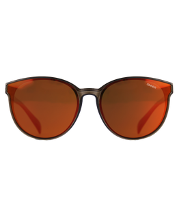 The Sinner Sunglasses Kyoto Polarised Sunglasses in Shiny Dark Brown & Orange Oil