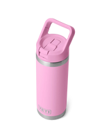 The Yeti Rambler 18oz Straw Bottle in Pink