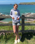 The ACS Clothing Girls Girls Daisy Chain Hoodie in Lavender