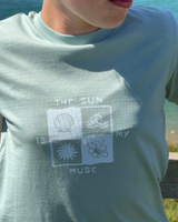 The ACS Clothing Boys Girls Muse Block T-Shirt in Aloe