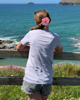 The ACS Clothing Girls Girls Cornwall Palm T-Shirt in Lavender