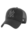 NY Yankees Branson Trucker Snapback Cap in Black