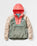 The Passenger Womens Alexander 1/2 Zip Polar Hooded Fleece Jacket in Pistachio