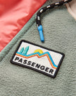 The Passenger Womens Alexander 1/2 Zip Polar Hooded Fleece Jacket in Pistachio