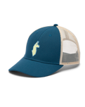 The Cotopaxi Mens Llama Trucker Cap in Abyss
