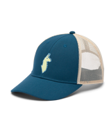 The Cotopaxi Mens Llama Trucker Cap in Abyss
