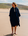 Organic Towel Robe in Navy