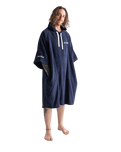 Organic Towel Robe in Navy