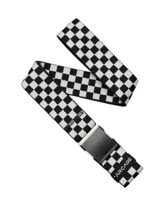 The Arcade Check Belt in Black & Glacial