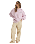 The Billabong Womens Beach Tour Hoodie in Chalk Pink