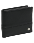 The Billabong Mens Dimension 2IN1 Leather Wallet in Black