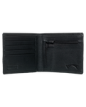 The Billabong Mens Dimension 2IN1 Leather Wallet in Black