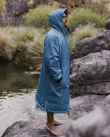 Escapism Sherpa Lined Changing Robe in Moonlight Blue