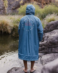 Escapism Sherpa Lined Changing Robe in Moonlight Blue