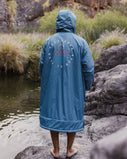 Escapism Sherpa Lined Changing Robe in Moonlight Blue