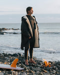 Escapism Sherpa Lined Changing Robe in Black