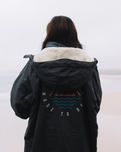 Escapism Sherpa Lined Changing Robe in Black