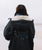 Escapism Sherpa Lined Changing Robe in Black