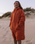 Escapism Sherpa Lined Changing Robe in Rust