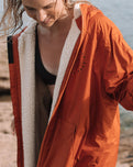 Escapism Sherpa Lined Changing Robe in Rust