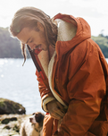 Escapism Sherpa Lined Changing Robe in Rust
