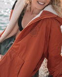 Escapism Sherpa Lined Changing Robe in Rust