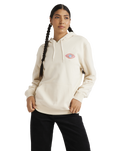 The RVCA Womens Jupiter Slouched Hoodie in Natural