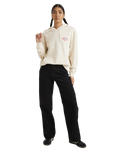 The RVCA Womens Jupiter Slouched Hoodie in Natural