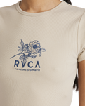 The RVCA Womens Good Day Baby T-Shirt in Light Khaki