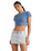 The RVCA Womens Buzzed Crop Baby T-Shirt in Coronet Blue