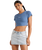 The RVCA Womens Buzzed Crop Baby T-Shirt in Coronet Blue
