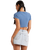 The RVCA Womens Buzzed Crop Baby T-Shirt in Coronet Blue