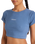 The RVCA Womens Buzzed Crop Baby T-Shirt in Coronet Blue
