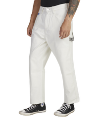 The RVCA Mens Painters Trousers in Eggshell