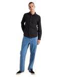 The RVCA Mens Base Linen Shirt in Black