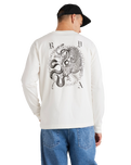 The RVCA Mens Benj Long Sleeve T-Shirt in Salt