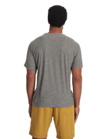 The Vuori Mens Strato Tech T-Shirt in Heather Grey