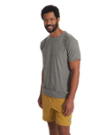 The Vuori Mens Strato Tech T-Shirt in Heather Grey
