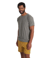 The Vuori Mens Strato Tech T-Shirt in Heather Grey