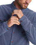 Aspen Shirt Jacket in Azure Heather