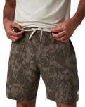 The Vuori Mens Banks Session Shorts in Root Earth Linen Texture