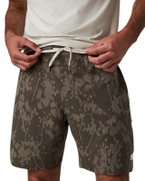 The Vuori Mens Banks Session Shorts in Root Earth Linen Texture